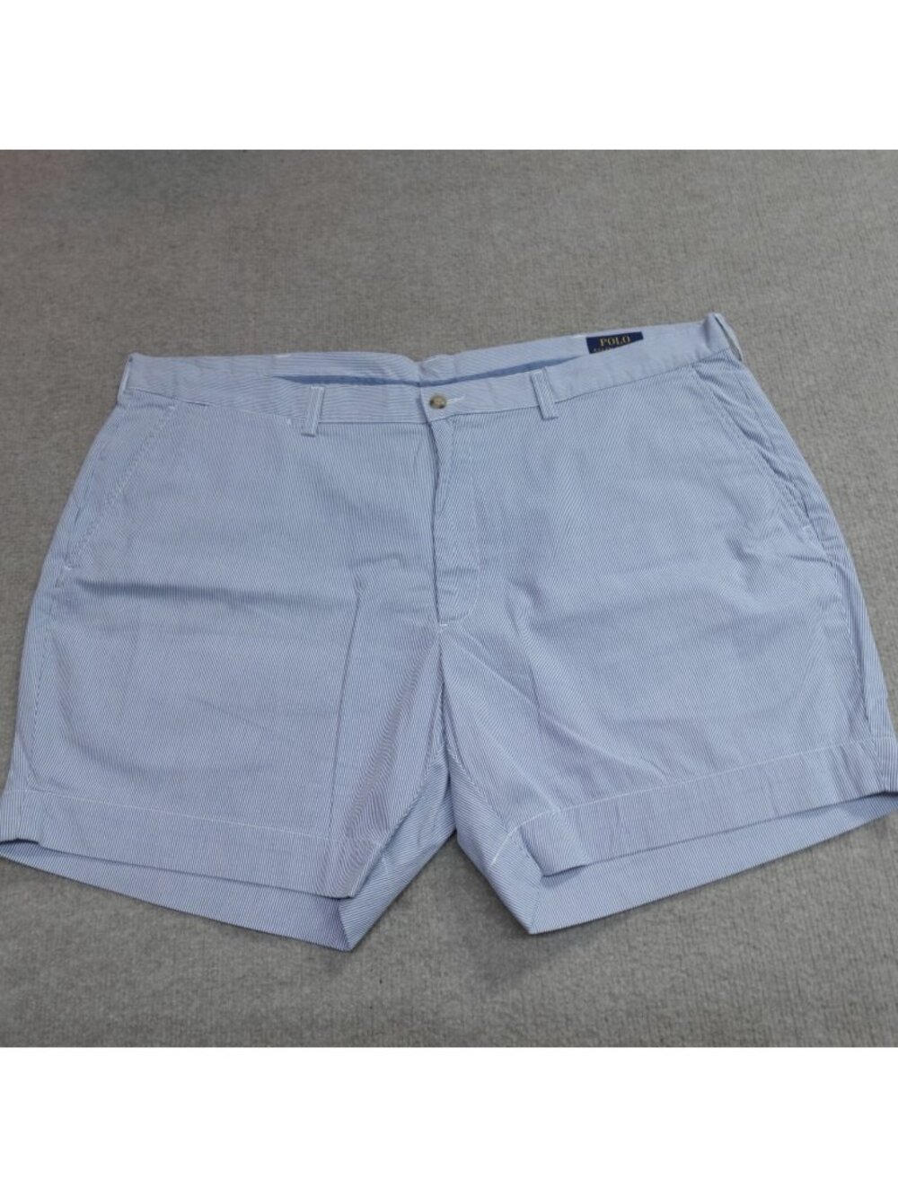 Polo Ralph Lauren Shorts 42 Blue Classic Fit 6.5" in Hickory Striped